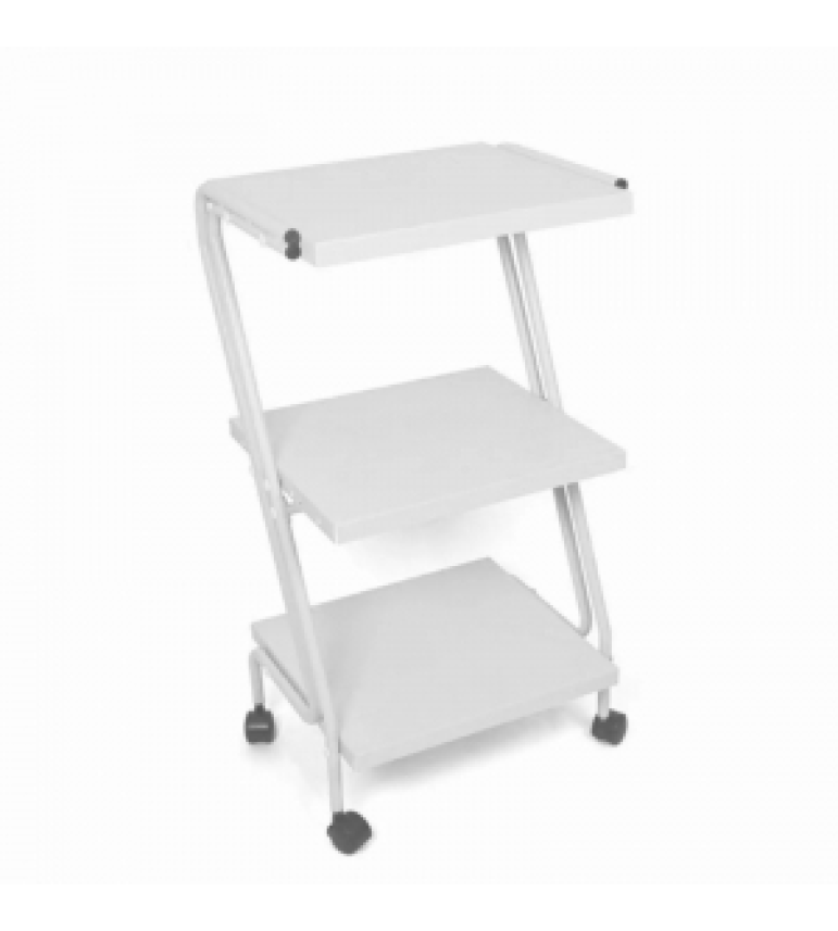 Mesa Auxiliar Tipo Z com 3 Prateleiras