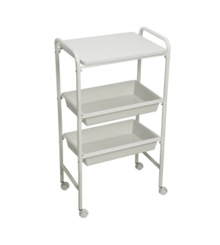 Carrinho Auxiliar Estek - 1 Tampo e 2 Bandejas