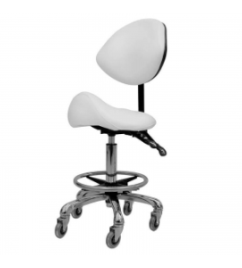 Mocho Sela Com Encosto Luxo - Estek Branco