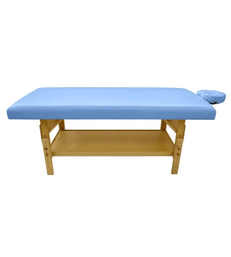 Maca De Massagem Fixa Com Altura Regulável E Prateleira Inferior Plêiades - Legno Azul Claro