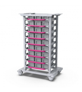 Carro com case para Guarda de Instrumental Cirúrgico