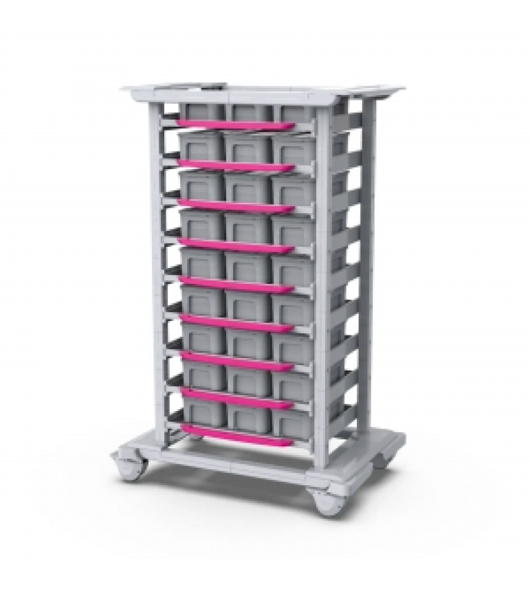 Carro com case para Guarda de Instrumental Cirúrgico