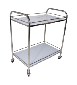 Carro para Transporte de 2 Bandejas em Inox