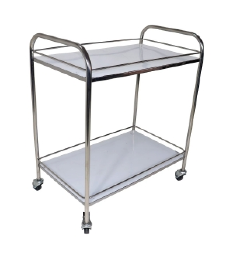 Carro para Transporte de 2 Bandejas em Inox